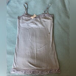Brand New Gray Aeropostale Lace Trimmed Camisole